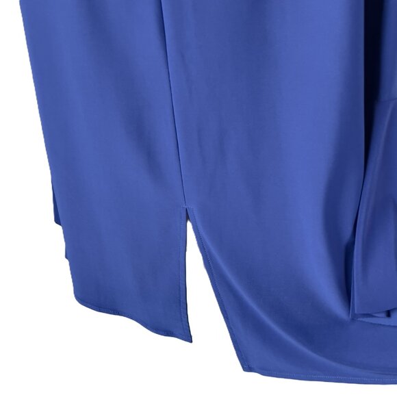FRANK LYMAN Design Off-the-Shoulder Tunic Top Royal Blue Bell Sleeves - Size14 - Picture 4 of 10